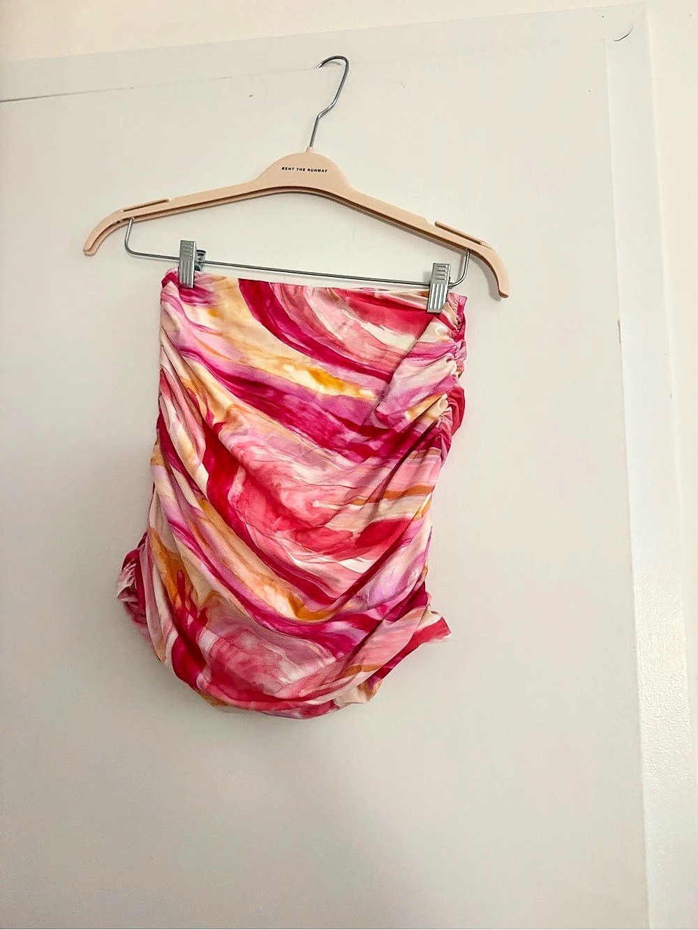 PatBO Abstract Print Mini Beach Skirt